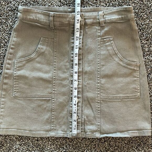 ALTAR’D STATE Khaki Button Down Skirt - Picture 3 of 6